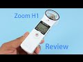 Zoom h1 review and test  portable handy digital audio recorder  with dslr and usb test