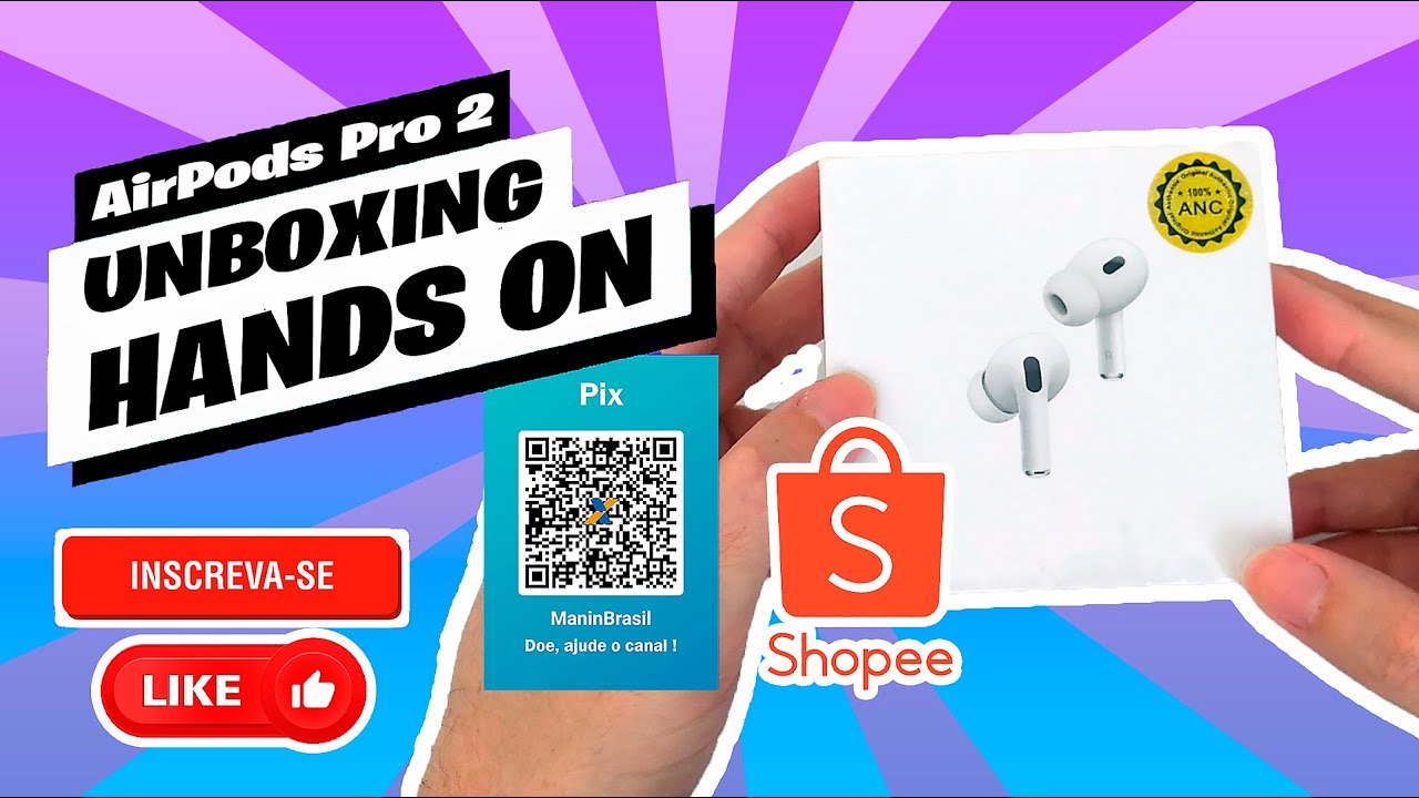 AirPods Pro Apple da Shopee 🎧 Unboxing | Hands On / Review [PT-BR