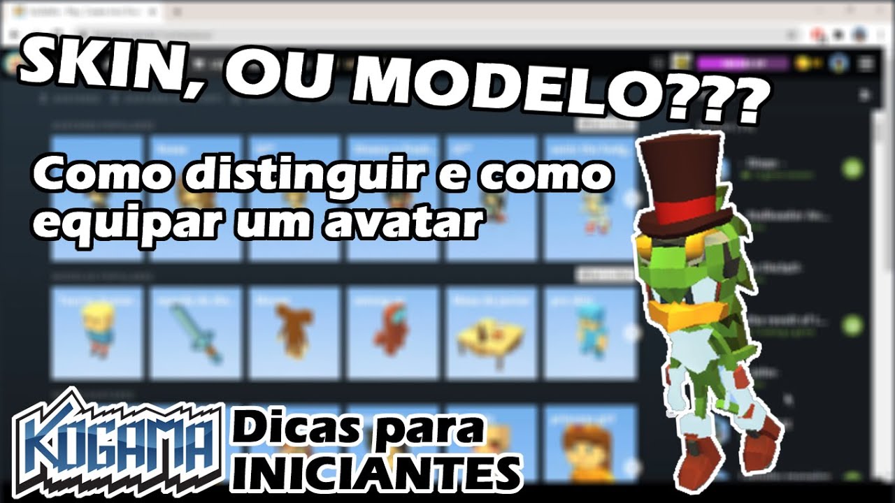 Como distinguir Skins e Modelos e Como Equipar um Avatar - KoGaMa - YouTube