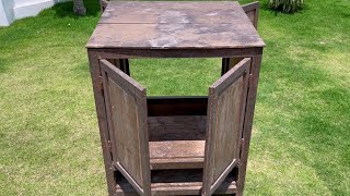 Restoring a rotten antique TV cabinet