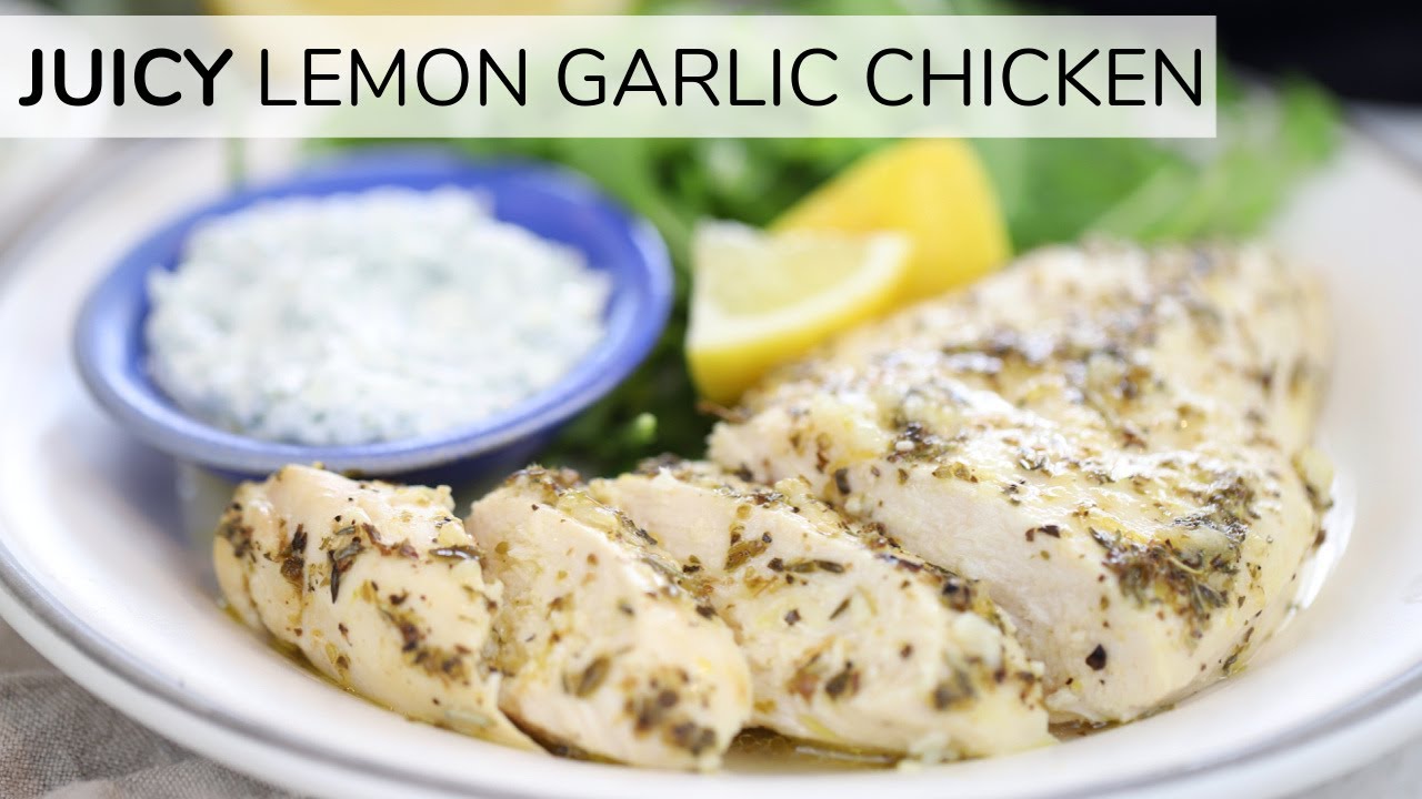 BAKED LEMON GARLIC CHICKEN | easy juicy baked chicken breast | Clean & Delicious