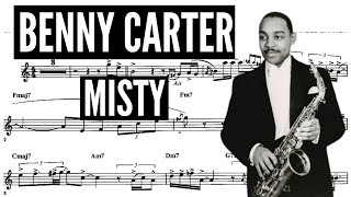 BENNY CARTER - MISTY - ALTO SAX TRANSCRIPTION