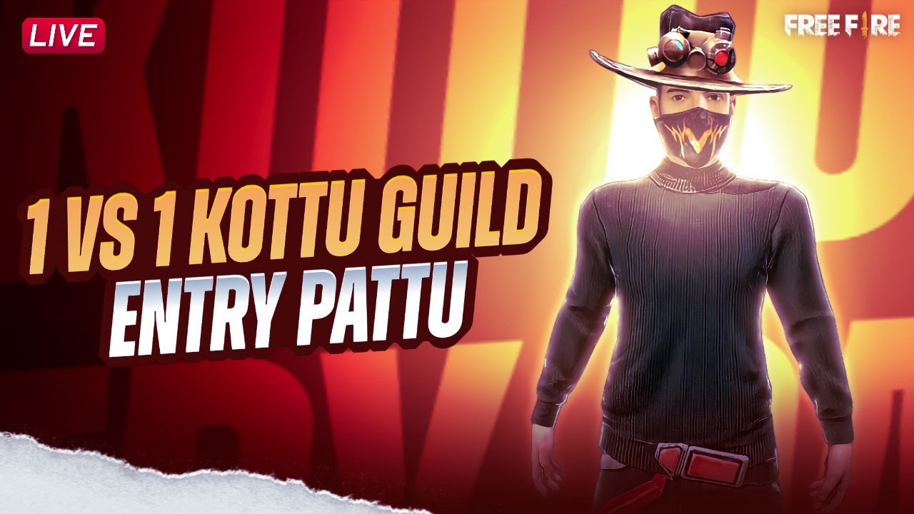1 VS 1 KOTTU GUILD ENTRY PATTU // FREE FIRE LIVE TELUGU // UNLIMITED ...