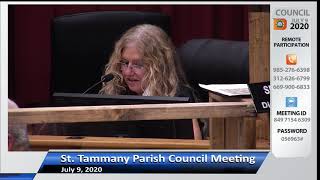 St. Tammany Parish Council Meeting 07/09/2020