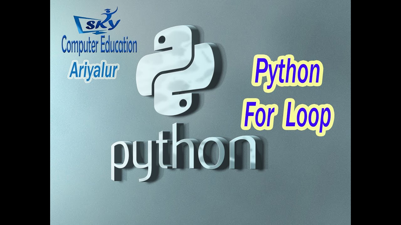 for loop in python in tamil - YouTube