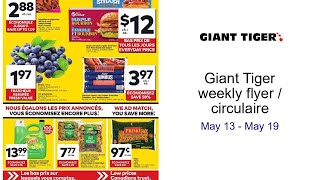 Giant Tiger weekly flyer / circulaire May 13 - May 19