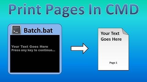 Print Pages In CMD!