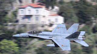 FIGHTER JETS FLYING LOW IN THE GREEK MACH LOOP 4K