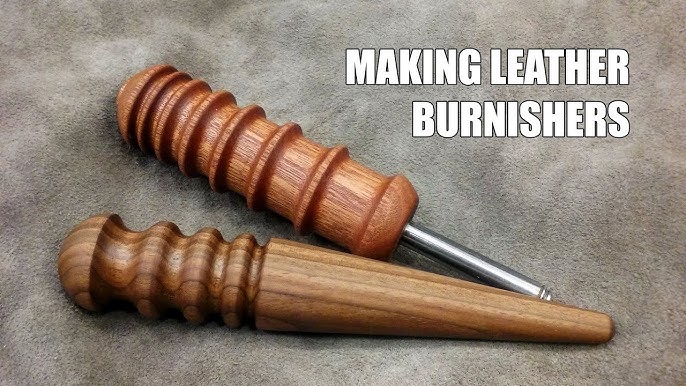 How I easily make a leather burnishing tool, using woodturning 