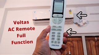 Voltas Ac Remote Full Function, How to use Voltas AC Remote, Ac Remote Full Function, 183V CZJ.