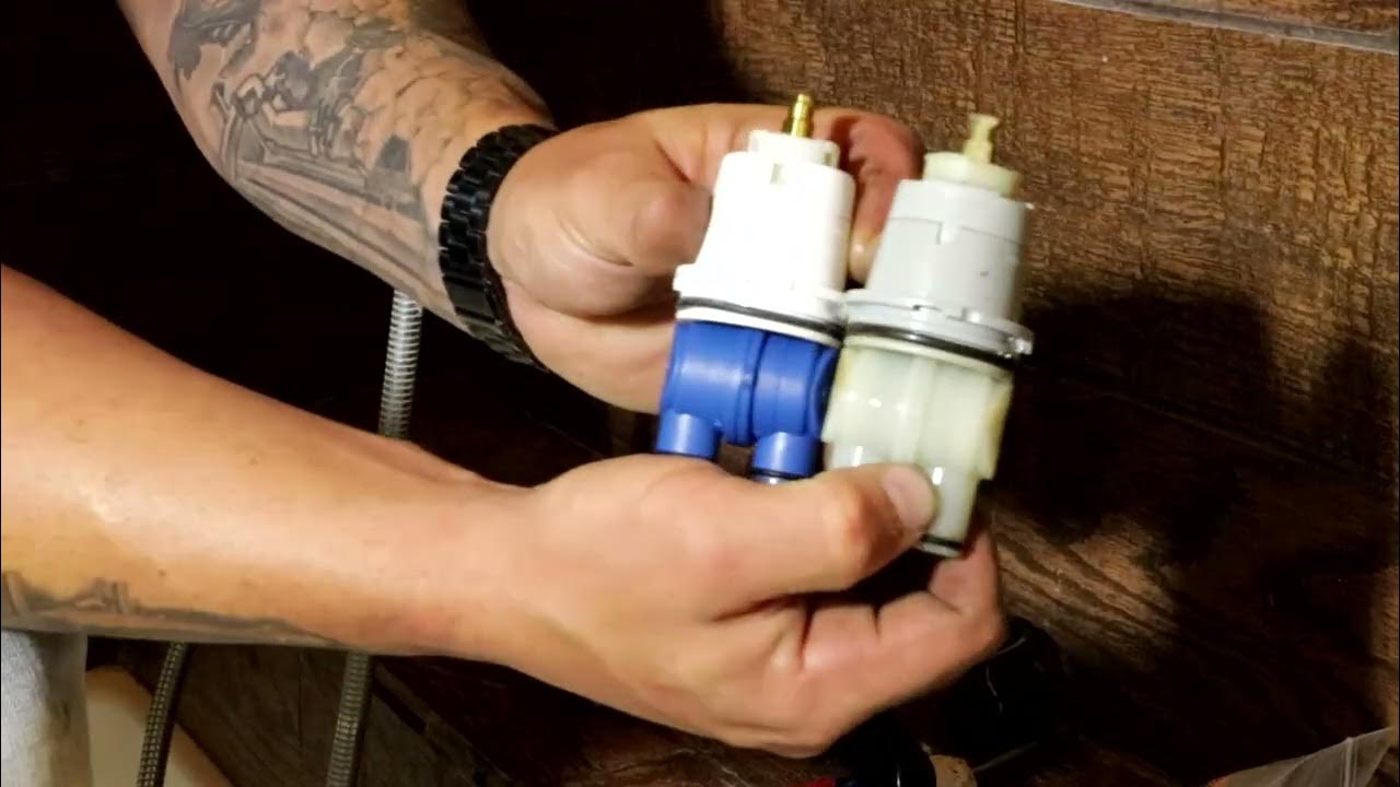 how to fix dripping faucet. delta shower valve repair, delta 1300 cartridge replacement YouTube