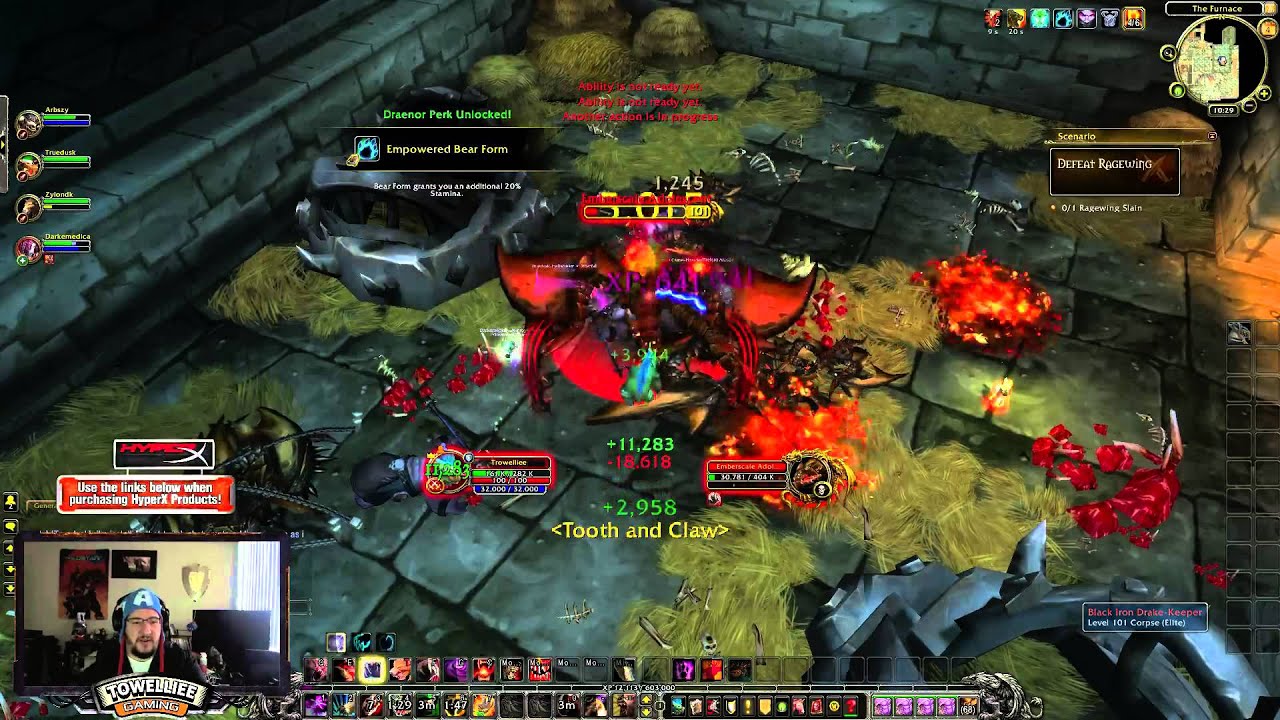 UBRS LvL 100 Dungeon WoD BETA - Bear Tank Trowelliee