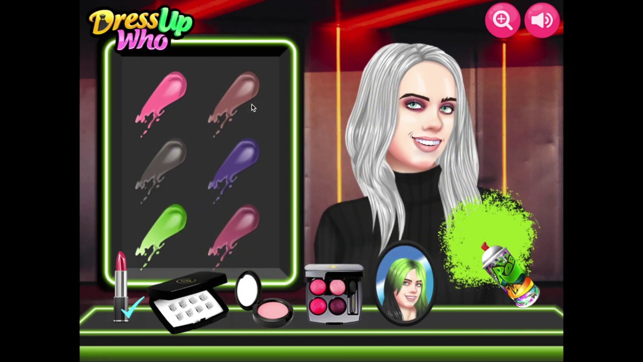 Billie Eilish Makeover Game Dress Up Who Game YouTube