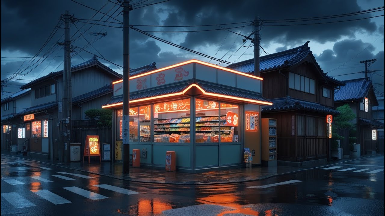 Rainy Night in 90's Tokyo 🌆 Lofi Coffee Shop Hip Hop Mix to Chill ...