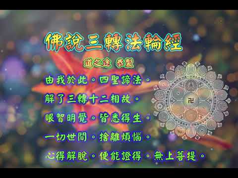 佛說三轉法輪經 |消災解厄 解冤釋結 捨離煩惱 心得解脫  日日念 增福慧 防治武漢肺炎 勤洗手 戴口罩 不去密閉人多空間 板金清肺湯 請見影片說明| 道之途
