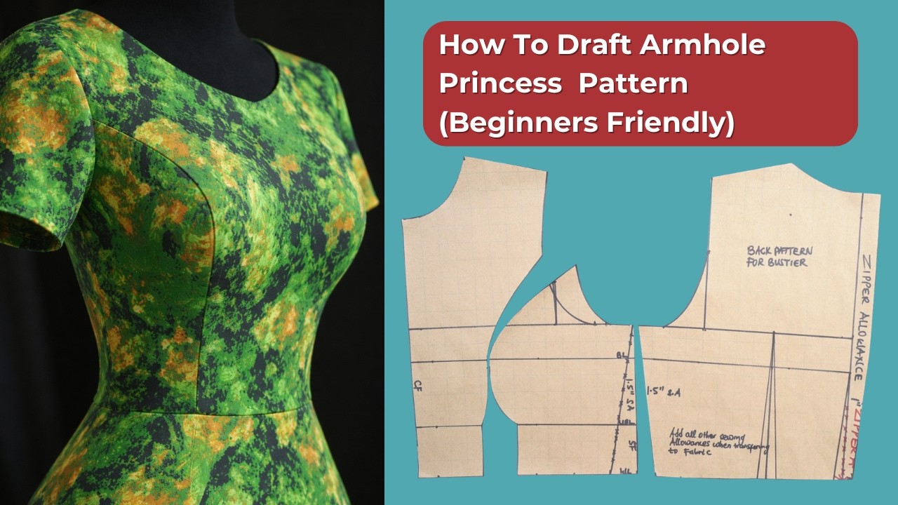 Как построить выкройку проймы «принцесса»