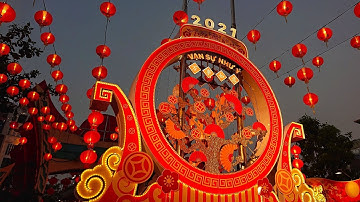 Đêm lễ hội Tết Nguyên tiêu 2021 Tp.HCM rực rỡ ở Trung tâm Văn hóa Q.5