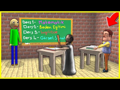 BABY GRANNY AND HELLO NEIGHBOR STARTED SCHOOL! 😂 - Minecraft