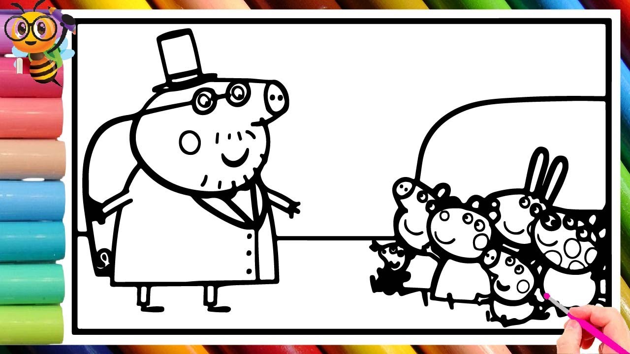 Daddy Pig is a Magician Peppa Pig Coloring book .Peppa Pog Coloring ...