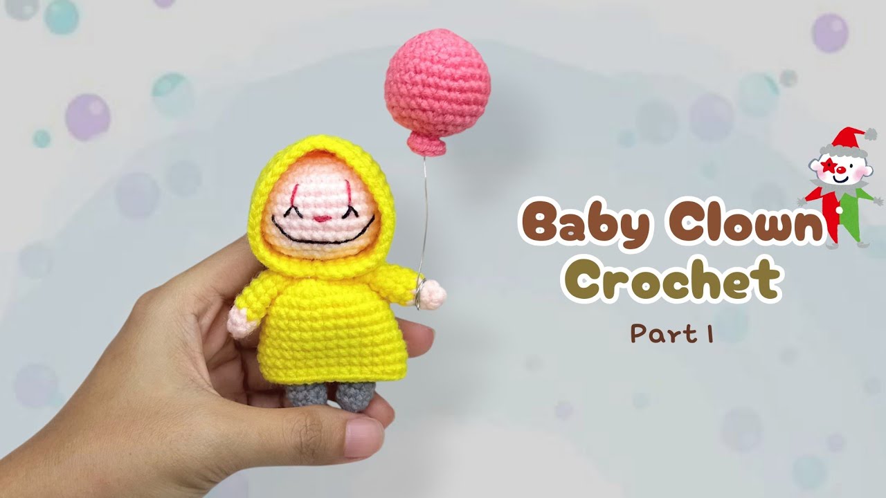 Baby Clown Crochet (1/2) | Amigurumi For Beginners | Mini Doll Crochet