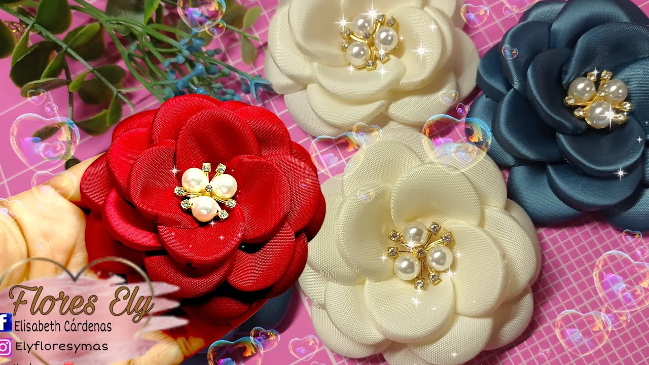 DIY// Flor boleada realizada con botón para forrar//floresely