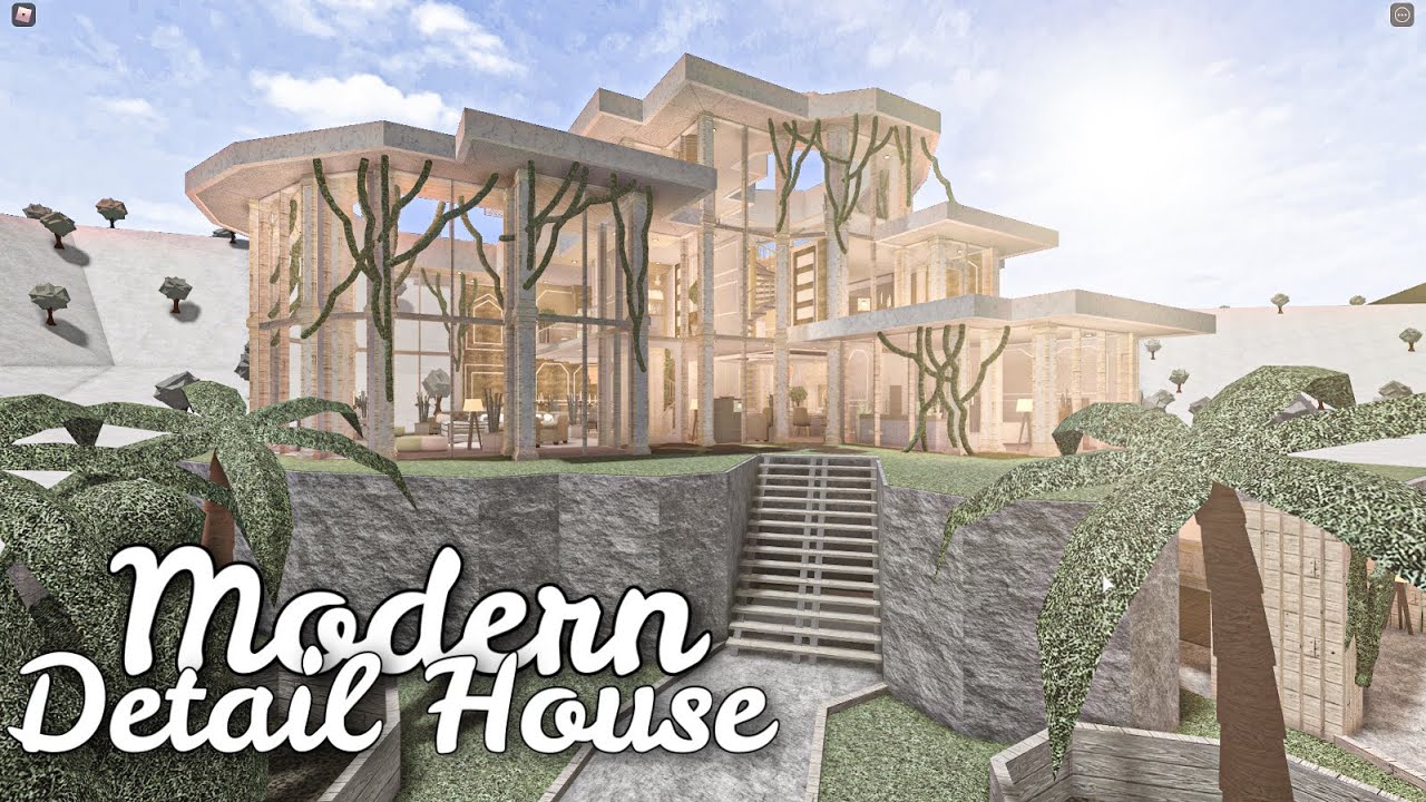 Bloxburg: Mansion Modern Minimalist ((No LargePlot)), House Build