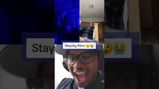 Can't Believe She Staying Alive #laughharddaily #funnyreaction #funnymoments #viralreaction