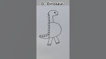 Alphabet Drawing | D for Dinosaur | Easy Drawing