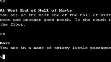 Adventure - First Computer Text Adventure (Crowther/Woods 1972)