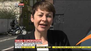 Caroline Lucas on Sky News discussing proposals for drug policies in Brighton