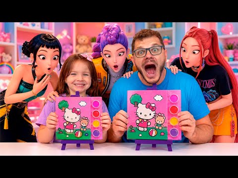 ★ THE K-POP WARRIORS GAVE DORA A PAINTING KIT TO PAINT ★ ISADORA MASUDINHA ★
