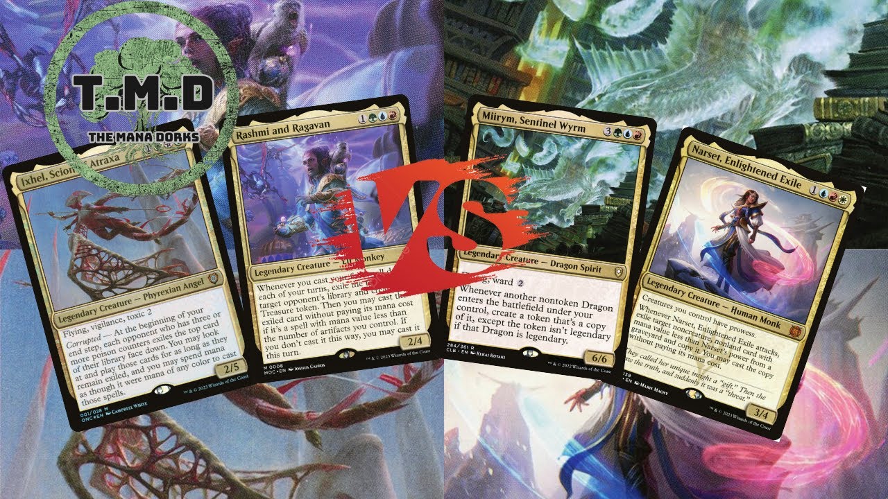 Commander EDH Gameplay Poison Prowess & Treasures EDH Narset - Rashmi - Ixhel - Miirym thumbnail