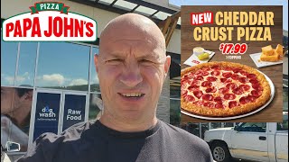 Papa John's New Cheddar Crust Pizza!