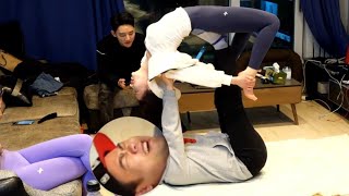 여캠과 커플요가를 해보았습니다 200314 #2