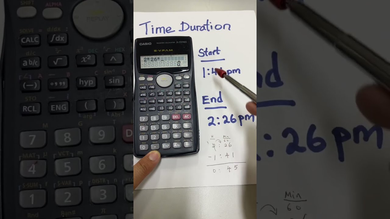 How to use scientific calculator to quickly find the time duration in complete mode