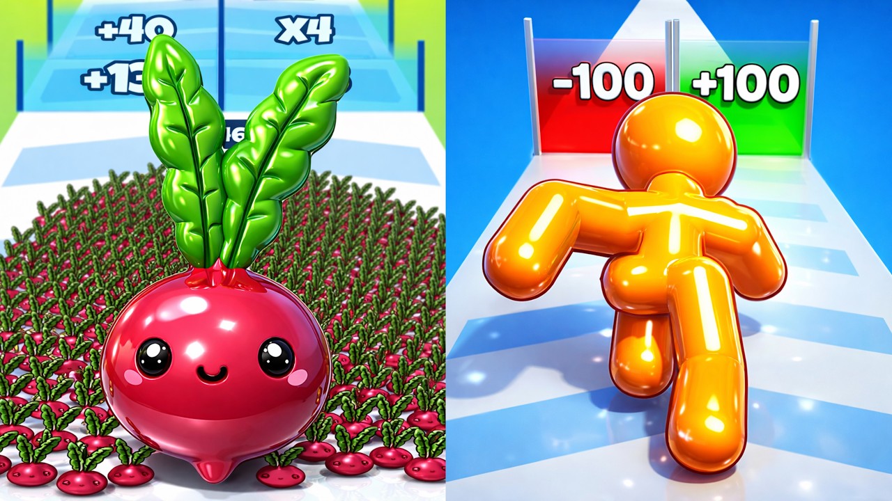 Food Run vs Tall Man Run – Relaxing Satisfying SpeedRun Gameplay