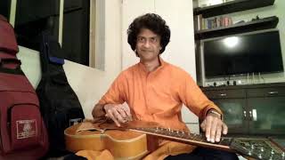 Raga Brindavani Sarang. A virtual performance by Manish Pingle on Indian slide guitar (Mohan Veena)