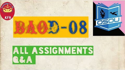 #BAOD-8 All assignment Questions and Answer in one video #osou