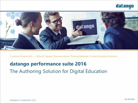 datango | product demo of iPro and producer | automatic documentation & elearning tool