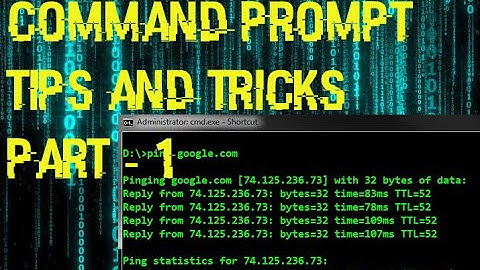 CMD Tips and Tricks | command prompt | Command Prompt hacks part 1