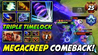 PROS SHOW HIS MEGACREEP COMEBACK | Triple Timelock Faceless Void With Crazy Attack Speed Build DotA2