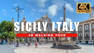 🇮🇹 Catania, Sicily Walking Tour - Historic District Italy City Walk | 4K HDR - 60fps