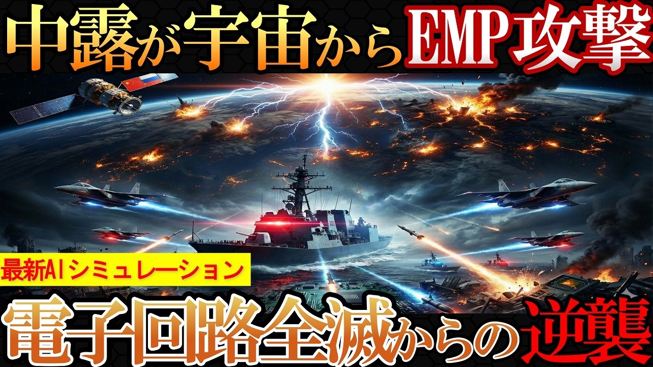 【日本の最強兵器】【西田幕僚長シリーズ9】もしも中露連合軍がEMP攻撃を仕掛けたら？全電子機器全滅から日本の魔改造技術で大逆襲！【最新AIシミュレーション】