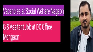 Vacancies At Social Welfare Nagaon, Gis Astt Jobs At Morigaon