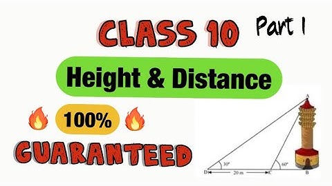 Class 10 Exercise 9 some applications of trigonometry|Most important questions for board exams