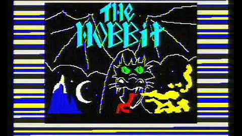 A real ZX Spectrum +2 loading "The Hobbit" in 2017 (no sound)