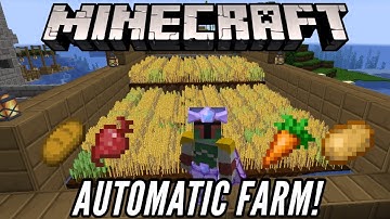 Minecraft 1.16 EASY Auto Wheat Farm Tutorial! [Works with carrots, potato, beetroot]