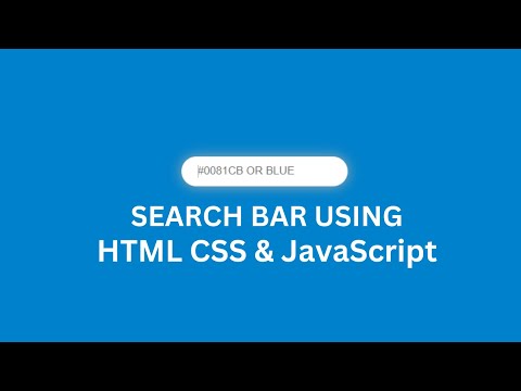 Search Bar Using HTML CSS & JavaScript | Color Search Box