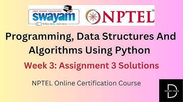 Programming, Data Structures And Algorithms Using Python Week 3 Assignment Answers ||Jan-2024||NPTEL