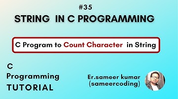 Count Frequency of Character in String in c Programming | sameercoding